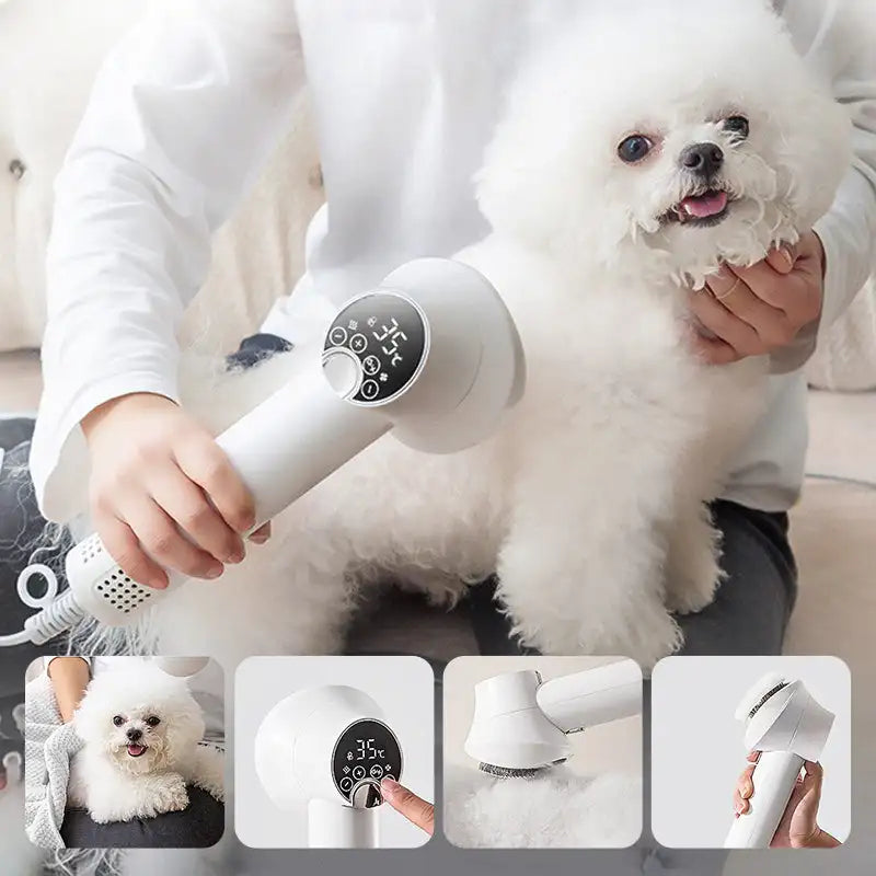 2-in-1 Smart Dog Hair Dryer & Brush